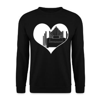 Organ Organist Heart Organist - Unisex Sweatshirt - black - Front - Alina (178cm) & Michal (187cm)