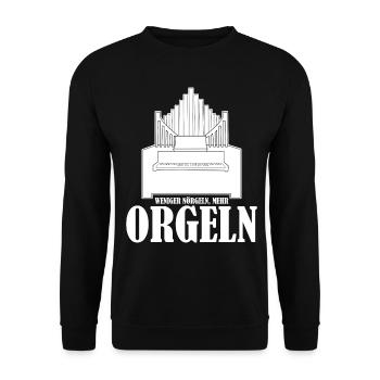 Orgel Orgelspieler Orgelbauer Organist - Unisex Pullover - Schwarz - Vorne - Alina (178cm) & Michal (187cm)