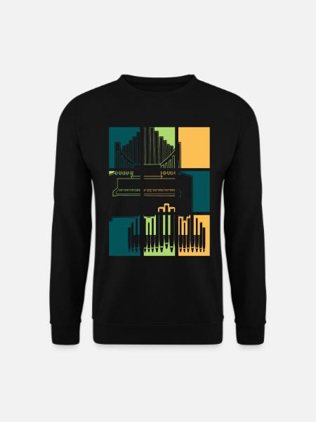 Orgel Retro Orgelspieler Organist - Unisex Pullover - Schwarz