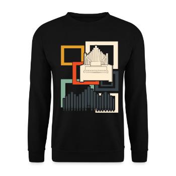 Organ Organ Player Retro Organist - Unisex Sweatshirt - black - Front - Alina (178cm) & Michal (187cm)