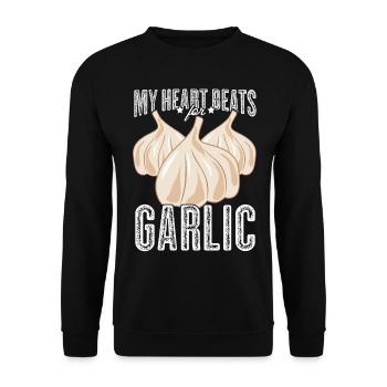 Cooking Garlic Clove Garlic - Unisex Sweatshirt - black - Front - Alina (178cm) & Michal (187cm)