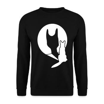 White Shepherd Dog Shade Shepherd Dogs - Unisex Sweatshirt - black - Front - Alina (178cm) & Michal (187cm)