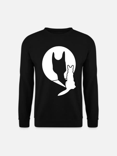 Weißer Schäferhund Schatten Schäferhunde - Unisex Pullover - Schwarz