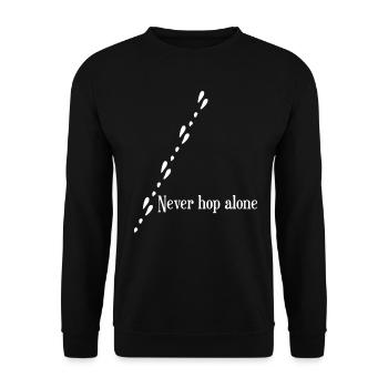 Rabbit Rabbit Rabbit Paw Rabbit - Unisex Sweatshirt - black - Front - Alina (178cm) & Michal (187cm)
