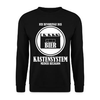 Vatertag Bier Bierkiste Hobbybrauer - Unisex Pullover - Schwarz - Vorne - Alina (178cm) & Michal (187cm)