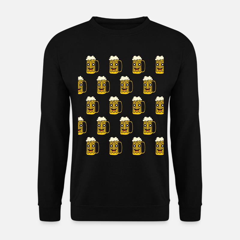 Beer cute beer glasses - Unisex Sweatshirt - black