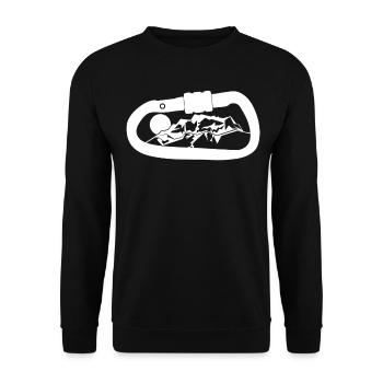 Montagnes Zugspitze Carabiner Alpinisme - Sweat-shirt Unisexe - noir - Devant - Alina (178cm) & Michal (187cm)