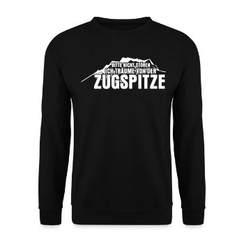 Zugspitze Witz Berge Bergsteigen - Unisex Pullover - Schwarz - Vorne - Alina (178cm) & Michal (187cm)
