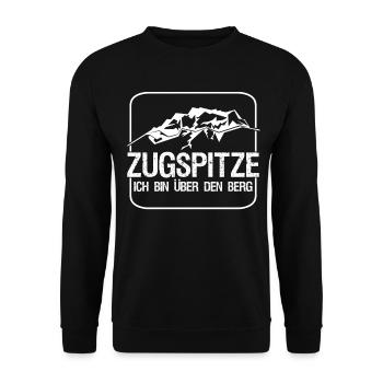 Zugspitze Witz Berge Bergsteiger - Unisex Pullover - Schwarz - Vorne - Alina (178cm) & Michal (187cm)