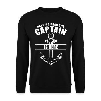 Sailing Club Anchor Sailboat Sailors - Unisex Sweatshirt - black - Front - Alina (178cm) & Michal (187cm)