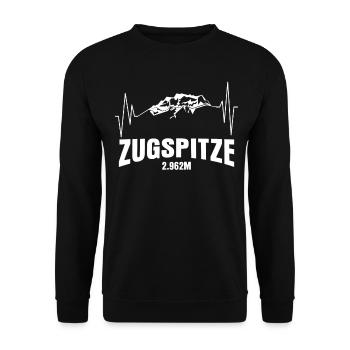 Zugspitze Bergsteigen Berge - Unisex Pullover - Schwarz - Vorne - Alina (178cm) & Michal (187cm)