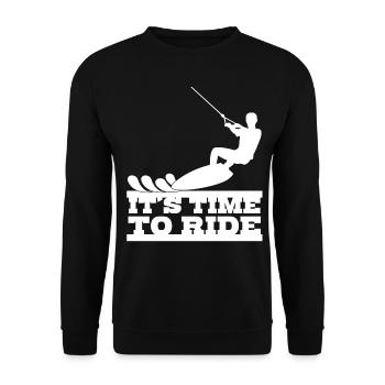 Wakeboard Wakeboarding Wakeboarder - Unisex Sweatshirt - black - Front - Alina (178cm) & Michal (187cm)