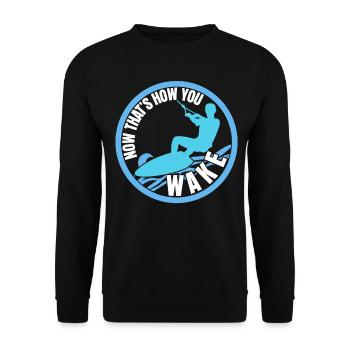 Wakeboard Saying Wakeboarder - Unisex Sweatshirt - black - Front - Alina (178cm) & Michal (187cm)