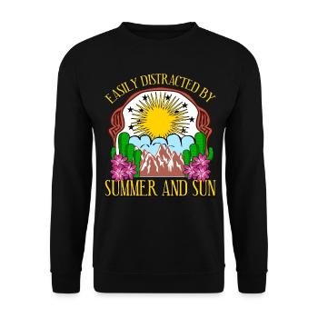 Summer and sun - Unisex Sweatshirt - black - Front - Alina (178cm) & Michal (187cm)