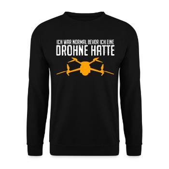 Quadrocopter Witz Drohne Quadcopter - Unisex Pullover - Schwarz - Vorne - Alina (178cm) & Michal (187cm)