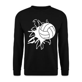 Beach Volleyball Volleyballspieler - Unisex Pullover - Schwarz - Vorne - Alina (178cm) & Michal (187cm)