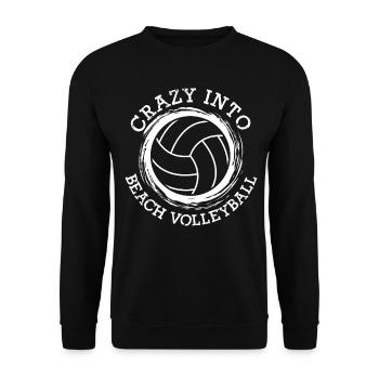 Volleyballspieler Beach Volleyball - Unisex Pullover - Schwarz - Vorne - Alina (178cm) & Michal (187cm)