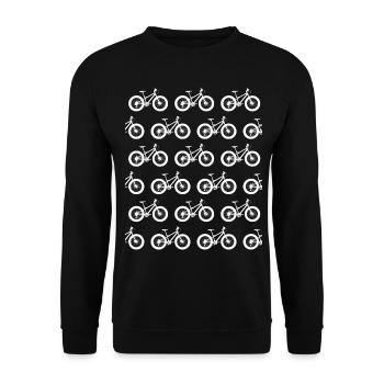 Fat Bike Fatbike - Unisex Pullover - Schwarz - Vorne - Alina (178cm) & Michal (187cm)