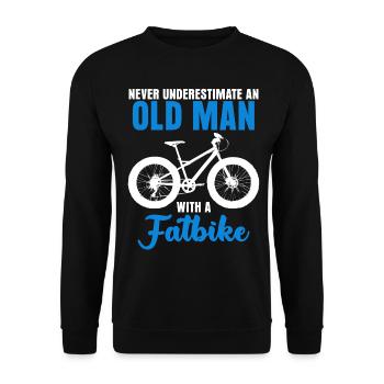 Fat Bike Old Man Fatbike - Unisex Pullover - Schwarz - Vorne - Alina (178cm) & Michal (187cm)