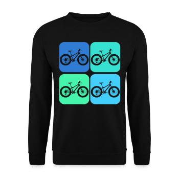 Fatbike retro Fat Bike - Unisex Pullover - Schwarz - Vorne - Alina (178cm) & Michal (187cm)