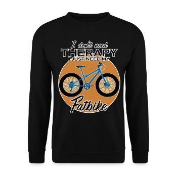 Fatbike funny Fat Bike - Unisex Sweatshirt - black - Front - Alina (178cm) & Michal (187cm)