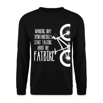 Fatbike Spruch Fat Bike - Unisex Pullover - Schwarz - Vorne - Alina (178cm) & Michal (187cm)