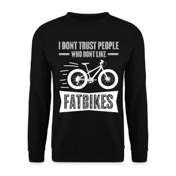 Fatbike Joke Fat Bike - Unisex Pullover - Schwarz - Vorne - Alina (178cm) & Michal (187cm)