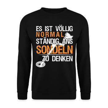 Sondeln Metalldetektor Witz Sondler - Unisex Pullover - Schwarz - Vorne - Alina (178cm) & Michal (187cm)