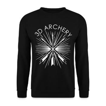 3D Archery Archery Archer - Unisex Sweatshirt - black - Front - Alina (178cm) & Michal (187cm)