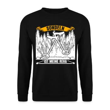 Sondeln Witz Metalldetektor Sondler - Unisex Pullover - Schwarz - Vorne - Alina (178cm) & Michal (187cm)