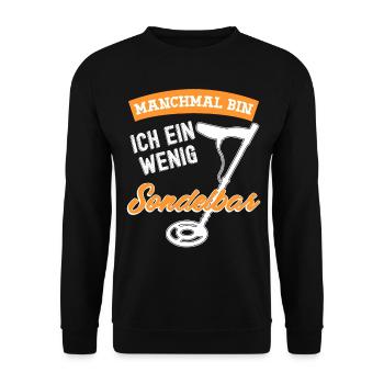 Sondeln Sondler Metalldetektor - Unisex Pullover - Schwarz - Vorne - Alina (178cm) & Michal (187cm)