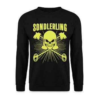 Sondes Détecteur de Métaux Sondlerling - Sweat-shirt Unisexe - noir - Devant - Alina (178cm) & Michal (187cm)
