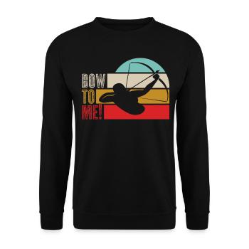 3D Archery Archer Archery - Unisex Sweatshirt - black - Front - Alina (178cm) & Michal (187cm)