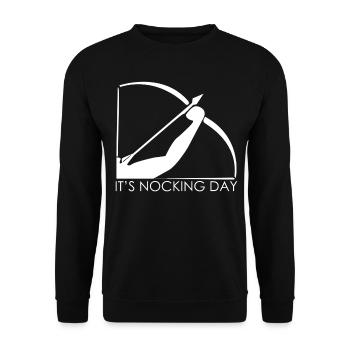 Tir à l’arc 3D Tir à l’arc Tir à l’arc - Sweat-shirt Unisexe - noir - Devant - Alina (178cm) & Michal (187cm)