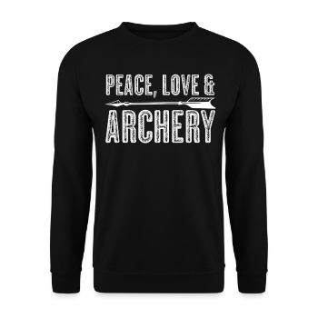 3D Archery Arrows Archery - Unisex Sweatshirt - black - Front - Alina (178cm) & Michal (187cm)