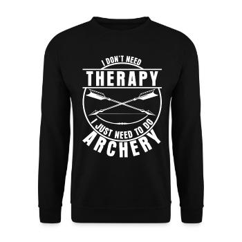 3D Archery Archery Longbow - Unisex Sweatshirt - black - Front - Alina (178cm) & Michal (187cm)
