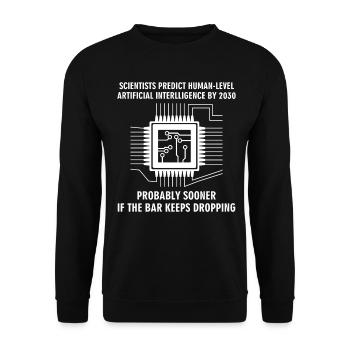 Artifical Intelligence Joke - Unisex Pullover - Schwarz - Vorne - Alina (178cm) & Michal (187cm)