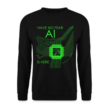 Artifical Intelligence Programmer - Unisex Pullover - Schwarz - Vorne - Alina (178cm) & Michal (187cm)