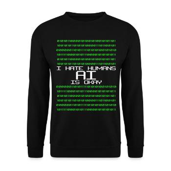 Artifical Intelligence Programmer Admin - Unisex Pullover - Schwarz - Vorne - Alina (178cm) & Michal (187cm)