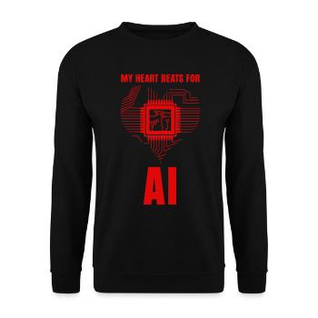 Artifical Intelligence Admin Programmer - Unisex Pullover - Schwarz - Vorne - Alina (178cm) & Michal (187cm)