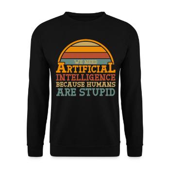 Artifical Intelligence - Unisex Pullover - Schwarz - Vorne - Alina (178cm) & Michal (187cm)