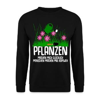 Galabauer Galabau Gärtner Gartenbau - Unisex Pullover - Schwarz - Vorne - Alina (178cm) & Michal (187cm)
