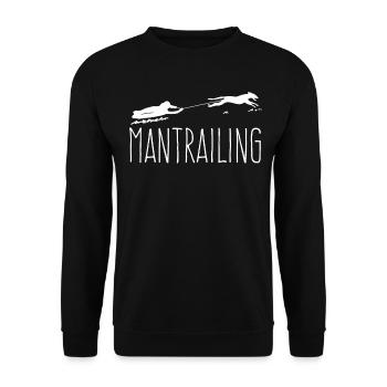Mantrailing funny mantrailer - Unisex Sweatshirt - black - Front - Alina (178cm) & Michal (187cm)