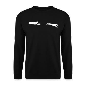 Dog Dogs Mantrailing Mantrailer - Unisex Sweatshirt - black - Front - Alina (178cm) & Michal (187cm)