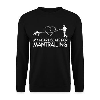 Mantrailer Dog Dogs Mantrailing - Unisex Sweatshirt - black - Front - Alina (178cm) & Michal (187cm)