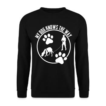 Mantrailing Dog Mantrailer Dogs - Unisex Sweatshirt - black - Front - Alina (178cm) & Michal (187cm)