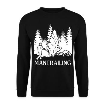 Mantrailing Mantrailer Dogs Forest Dog - Unisex Sweatshirt - black - Front - Alina (178cm) & Michal (187cm)