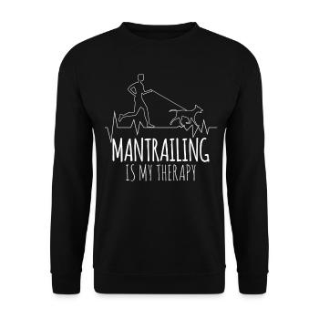 Mantrailing Therapy Mantrailer Dogs - Unisex Sweatshirt - black - Front - Alina (178cm) & Michal (187cm)