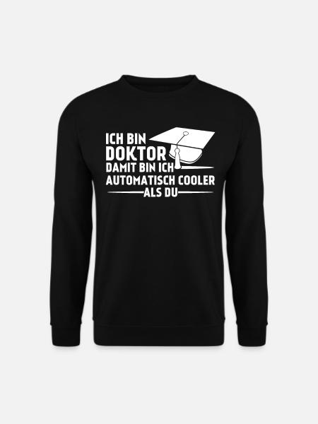 Doktortitel Doktorarbeit cooler Doktor - Unisex Pullover - Schwarz