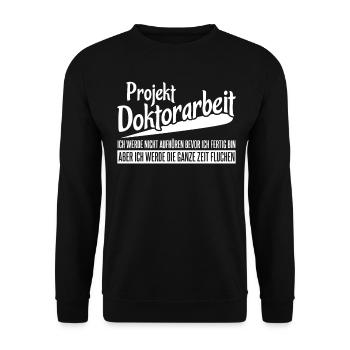 Doktortitel Doktorarbeit Doktor - Unisex Pullover - Schwarz - Vorne - Alina (178cm) & Michal (187cm)